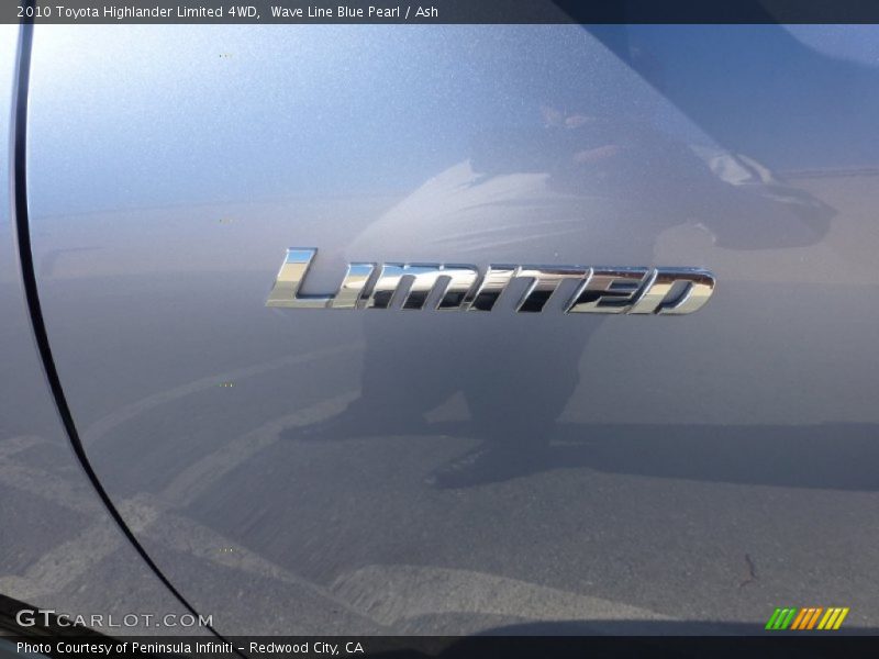 Wave Line Blue Pearl / Ash 2010 Toyota Highlander Limited 4WD