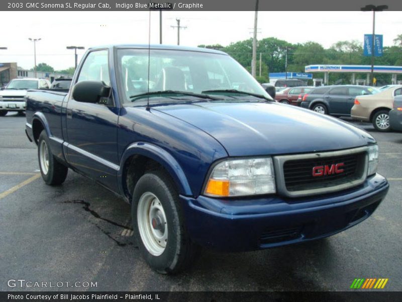 Indigo Blue Metallic / Graphite 2003 GMC Sonoma SL Regular Cab