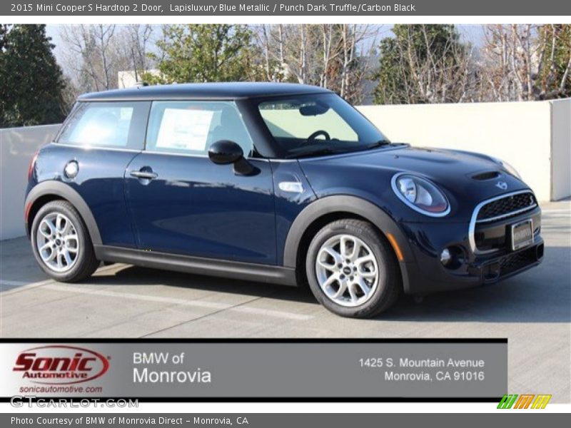 Lapisluxury Blue Metallic / Punch Dark Truffle/Carbon Black 2015 Mini Cooper S Hardtop 2 Door