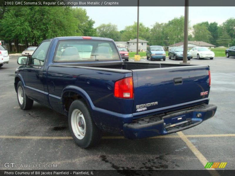 Indigo Blue Metallic / Graphite 2003 GMC Sonoma SL Regular Cab