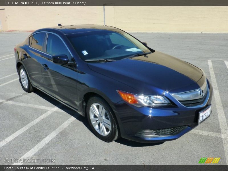 Fathom Blue Pearl / Ebony 2013 Acura ILX 2.0L