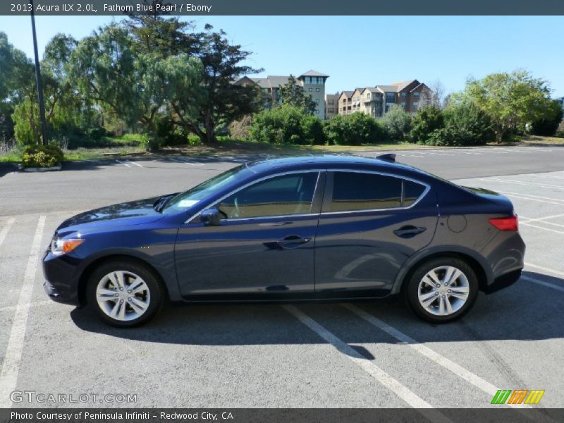 Fathom Blue Pearl / Ebony 2013 Acura ILX 2.0L