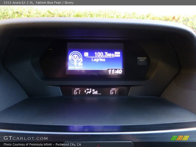 Fathom Blue Pearl / Ebony 2013 Acura ILX 2.0L