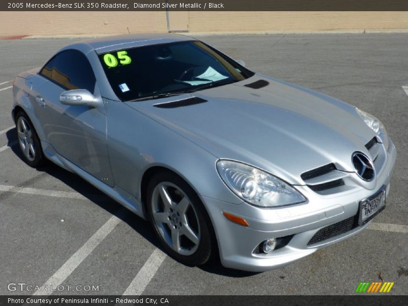 Diamond Silver Metallic / Black 2005 Mercedes-Benz SLK 350 Roadster