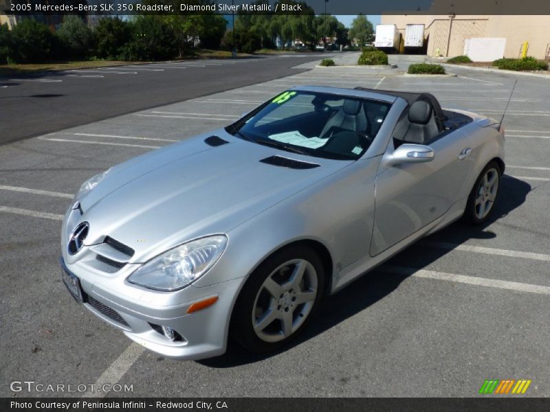 Diamond Silver Metallic / Black 2005 Mercedes-Benz SLK 350 Roadster