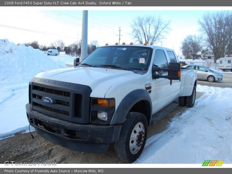 Oxford White / Tan 2008 Ford F450 Super Duty XLT Crew Cab 4x4 Dually