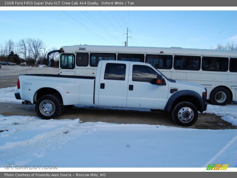 Oxford White / Tan 2008 Ford F450 Super Duty XLT Crew Cab 4x4 Dually