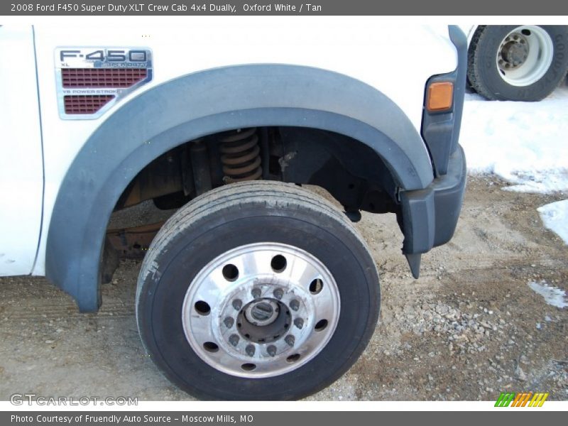 Oxford White / Tan 2008 Ford F450 Super Duty XLT Crew Cab 4x4 Dually