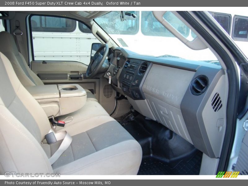 Oxford White / Tan 2008 Ford F450 Super Duty XLT Crew Cab 4x4 Dually