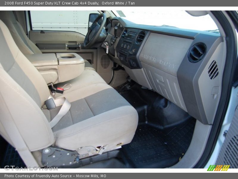Oxford White / Tan 2008 Ford F450 Super Duty XLT Crew Cab 4x4 Dually