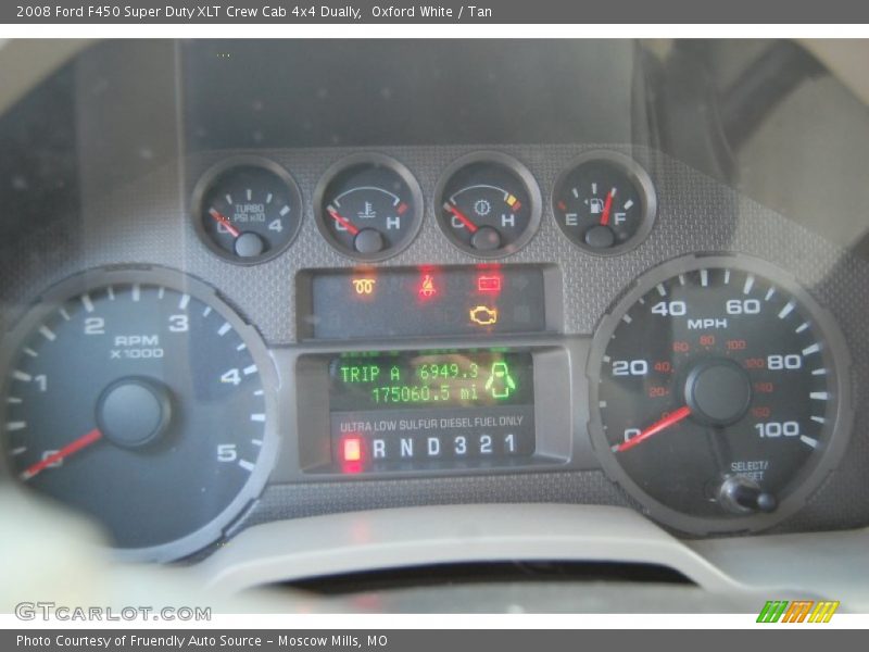 Oxford White / Tan 2008 Ford F450 Super Duty XLT Crew Cab 4x4 Dually