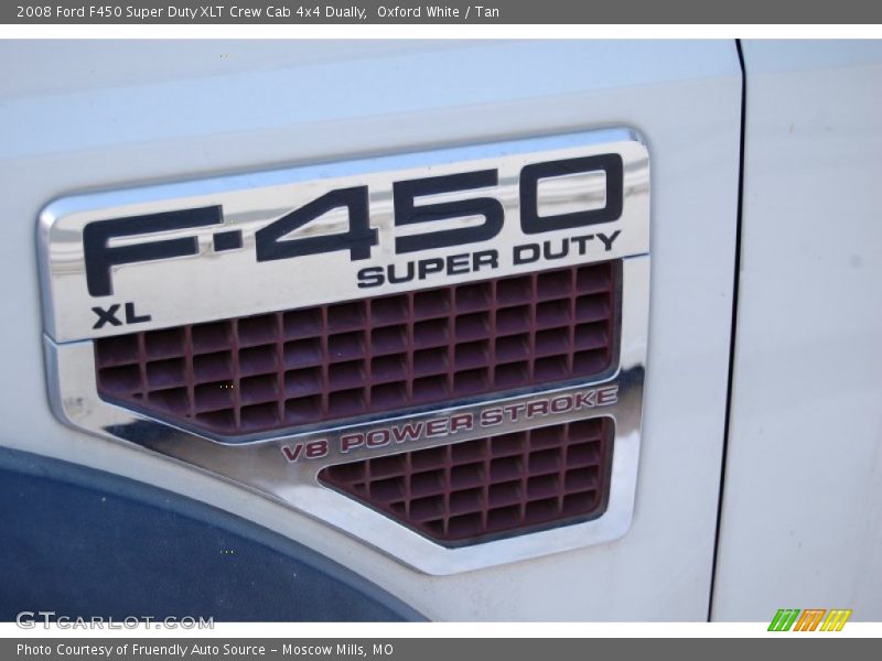 Oxford White / Tan 2008 Ford F450 Super Duty XLT Crew Cab 4x4 Dually