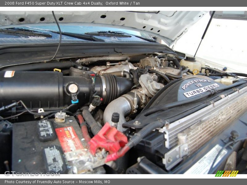 Oxford White / Tan 2008 Ford F450 Super Duty XLT Crew Cab 4x4 Dually