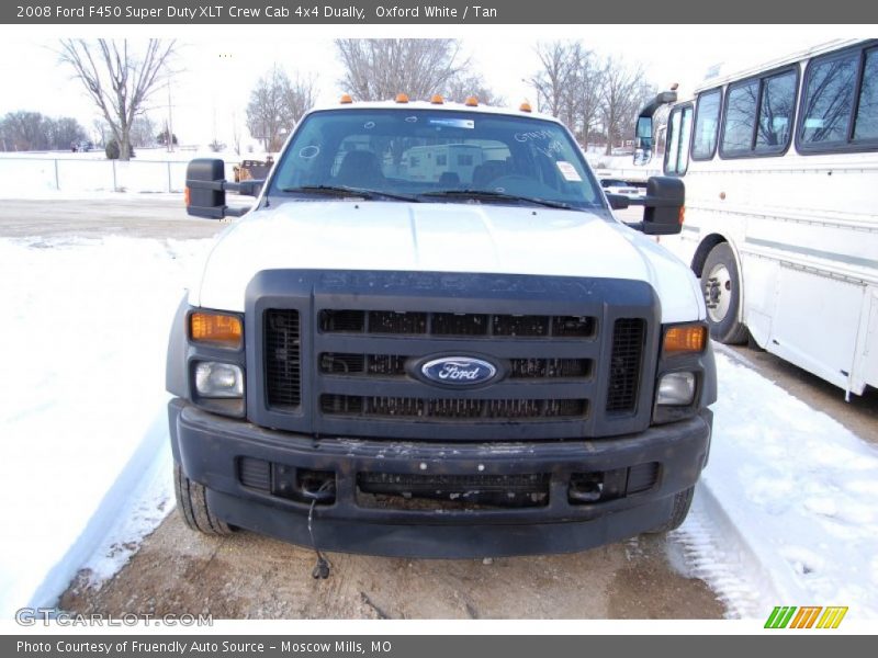 Oxford White / Tan 2008 Ford F450 Super Duty XLT Crew Cab 4x4 Dually