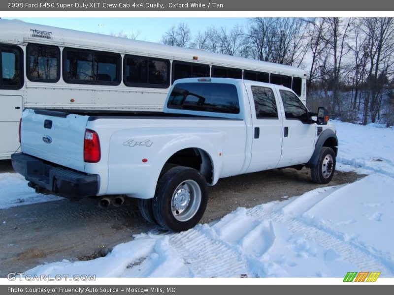 Oxford White / Tan 2008 Ford F450 Super Duty XLT Crew Cab 4x4 Dually