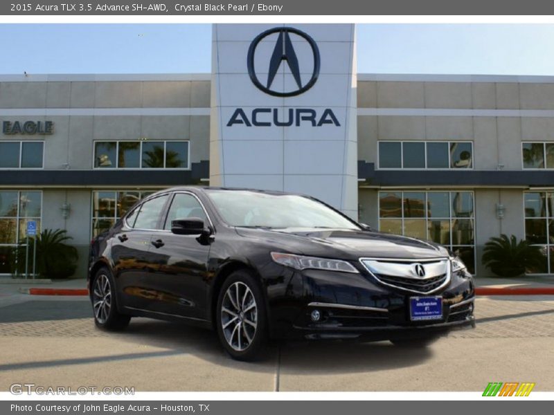 Crystal Black Pearl / Ebony 2015 Acura TLX 3.5 Advance SH-AWD