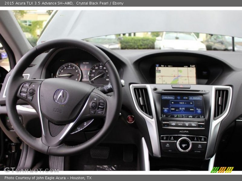 Crystal Black Pearl / Ebony 2015 Acura TLX 3.5 Advance SH-AWD