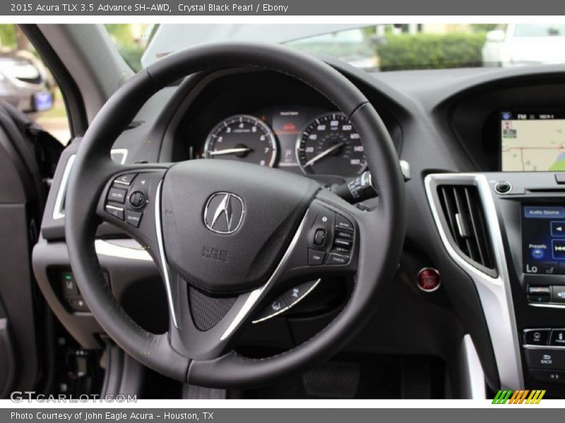 Crystal Black Pearl / Ebony 2015 Acura TLX 3.5 Advance SH-AWD