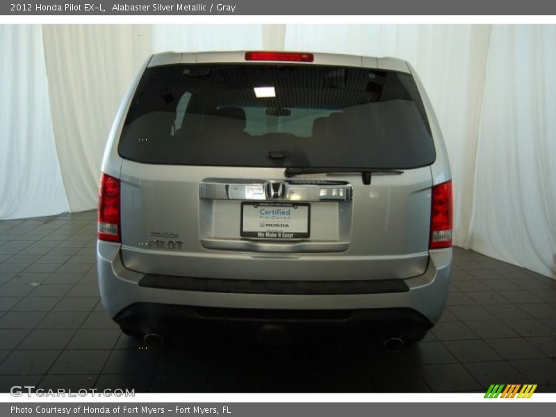 Alabaster Silver Metallic / Gray 2012 Honda Pilot EX-L