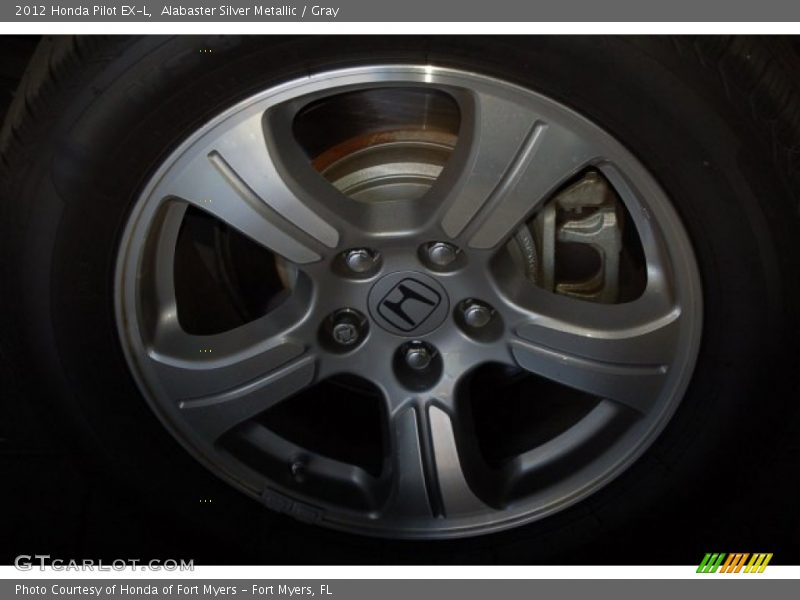 Alabaster Silver Metallic / Gray 2012 Honda Pilot EX-L