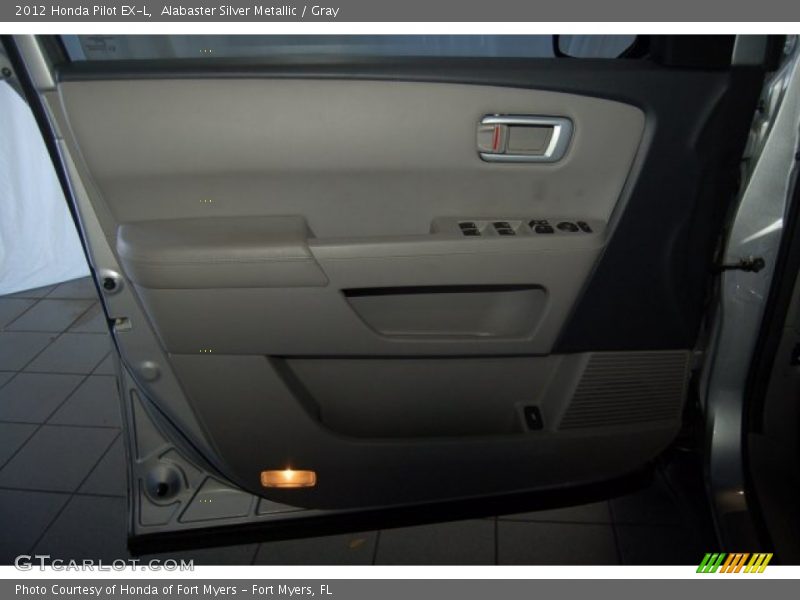 Alabaster Silver Metallic / Gray 2012 Honda Pilot EX-L