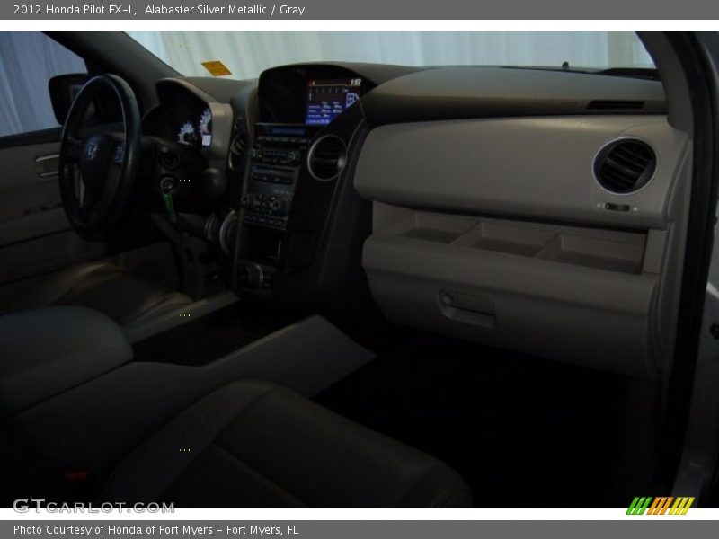 Alabaster Silver Metallic / Gray 2012 Honda Pilot EX-L