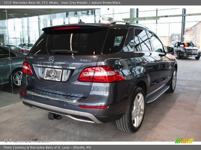 Steel Grey Metallic / Auburn Brown/Black 2015 Mercedes-Benz ML 350 4Matic