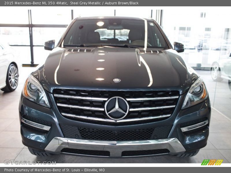Steel Grey Metallic / Auburn Brown/Black 2015 Mercedes-Benz ML 350 4Matic