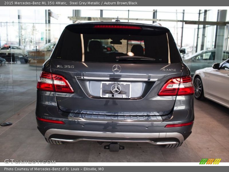 Steel Grey Metallic / Auburn Brown/Black 2015 Mercedes-Benz ML 350 4Matic