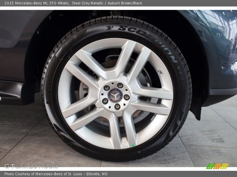 Steel Grey Metallic / Auburn Brown/Black 2015 Mercedes-Benz ML 350 4Matic