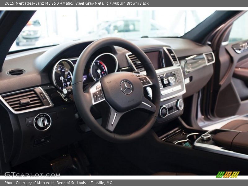 Steel Grey Metallic / Auburn Brown/Black 2015 Mercedes-Benz ML 350 4Matic