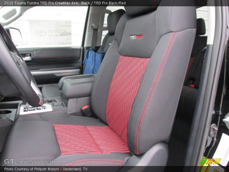 Front Seat of 2015 Tundra TRD Pro CrewMax 4x4