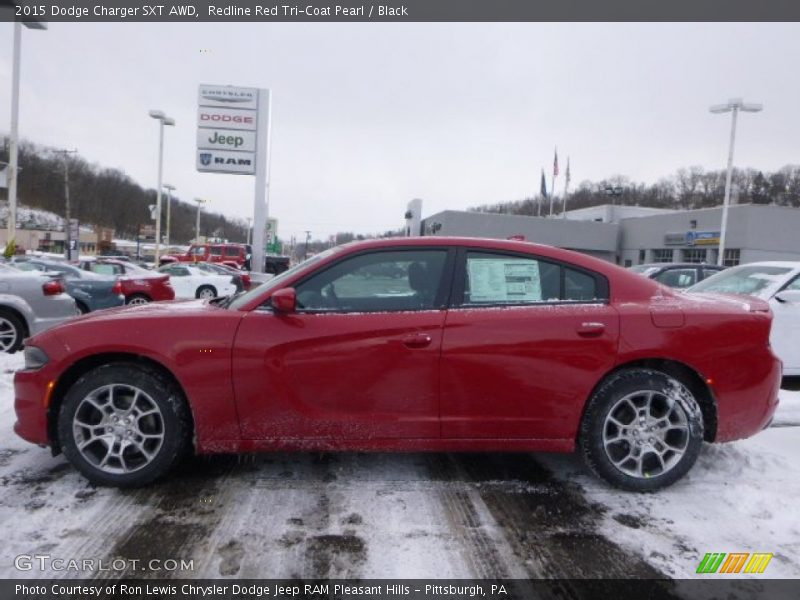 Redline Red Tri-Coat Pearl / Black 2015 Dodge Charger SXT AWD