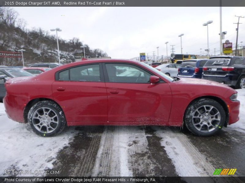 Redline Red Tri-Coat Pearl / Black 2015 Dodge Charger SXT AWD
