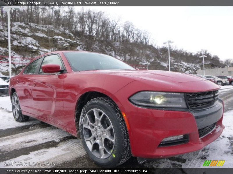 Redline Red Tri-Coat Pearl / Black 2015 Dodge Charger SXT AWD