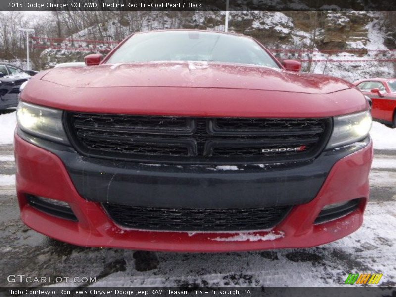 Redline Red Tri-Coat Pearl / Black 2015 Dodge Charger SXT AWD