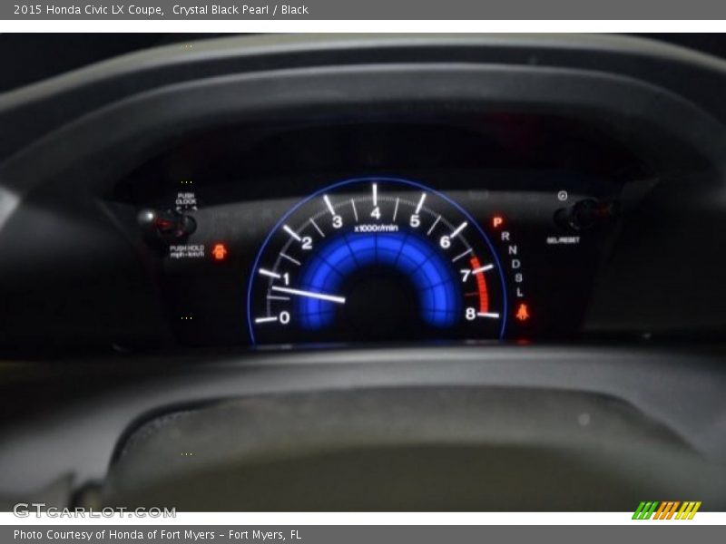 Crystal Black Pearl / Black 2015 Honda Civic LX Coupe
