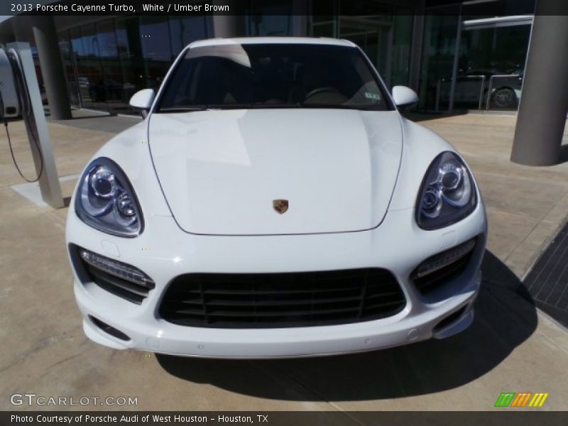 White / Umber Brown 2013 Porsche Cayenne Turbo