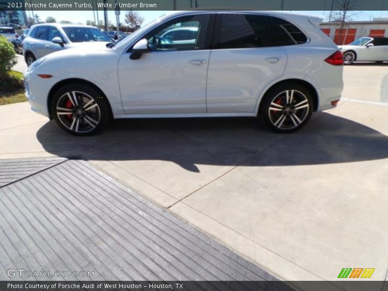 White / Umber Brown 2013 Porsche Cayenne Turbo