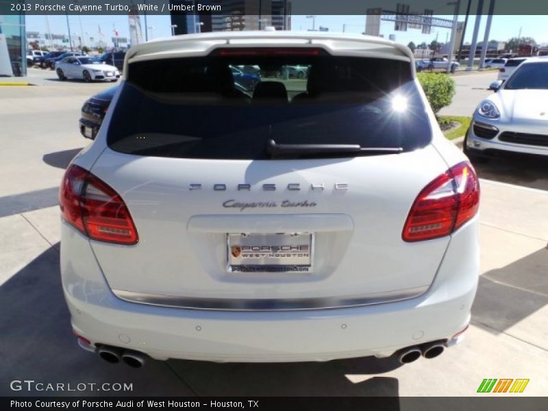 White / Umber Brown 2013 Porsche Cayenne Turbo