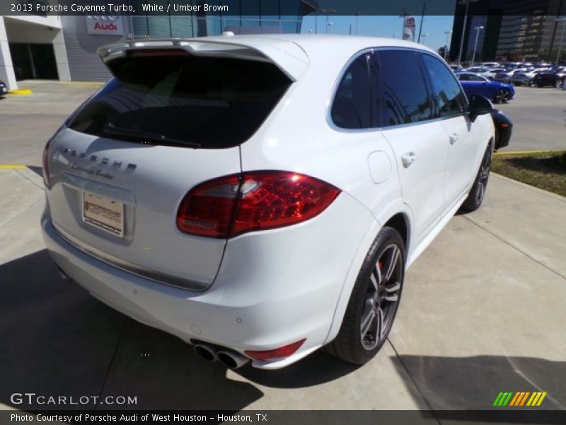 White / Umber Brown 2013 Porsche Cayenne Turbo