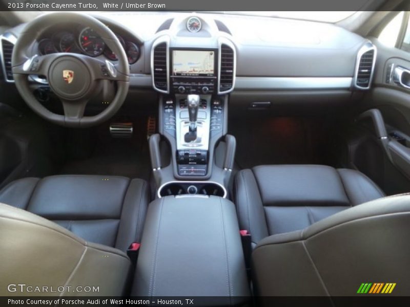White / Umber Brown 2013 Porsche Cayenne Turbo
