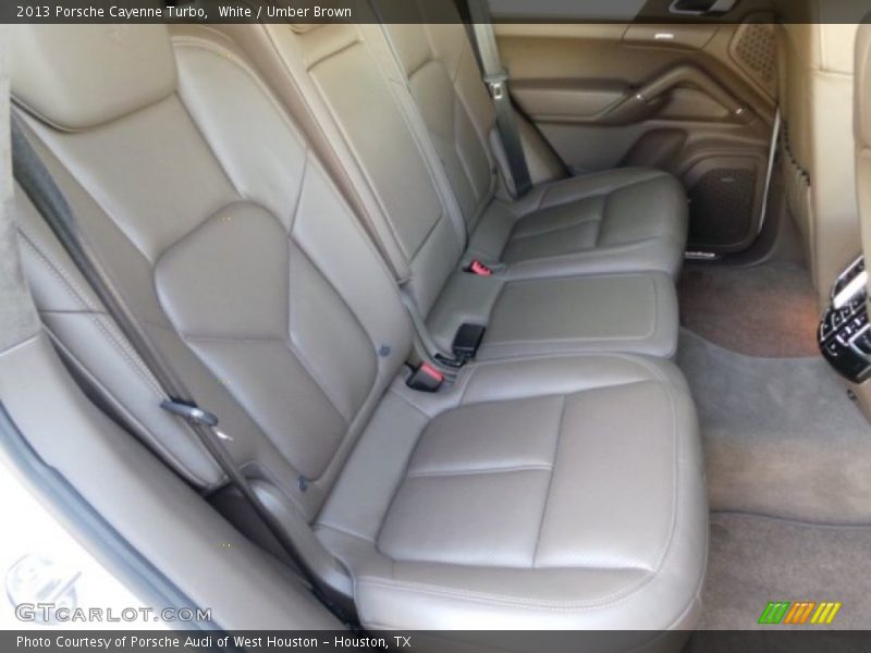 White / Umber Brown 2013 Porsche Cayenne Turbo