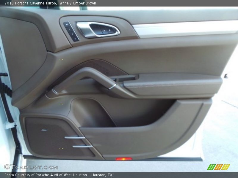 White / Umber Brown 2013 Porsche Cayenne Turbo