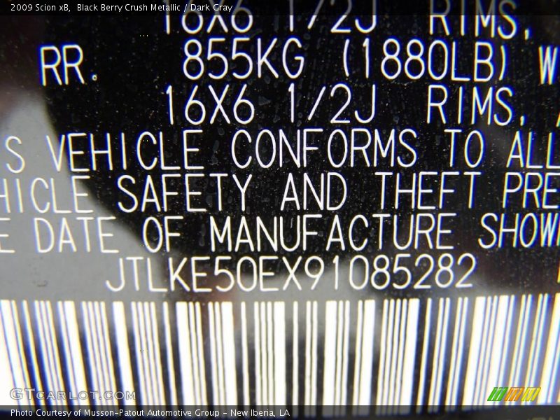 Black Berry Crush Metallic / Dark Gray 2009 Scion xB