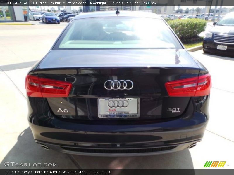 Moonlight Blue Metallic / Titanium Gray 2015 Audi A6 3.0T Premium Plus quattro Sedan