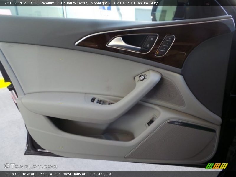Moonlight Blue Metallic / Titanium Gray 2015 Audi A6 3.0T Premium Plus quattro Sedan
