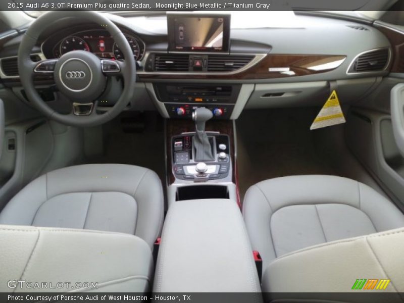 Moonlight Blue Metallic / Titanium Gray 2015 Audi A6 3.0T Premium Plus quattro Sedan