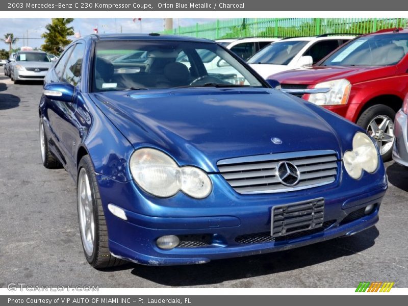 Orion Blue Metallic / Charcoal 2003 Mercedes-Benz C 230 Kompressor Coupe