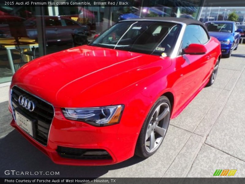 Brilliant Red / Black 2015 Audi A5 Premium Plus quattro Convertible